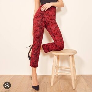 Reformation Marlon Snake Print Pants